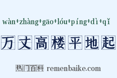 万丈高楼平地起是什么意思的图片